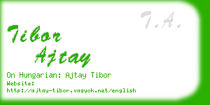 tibor ajtay business card